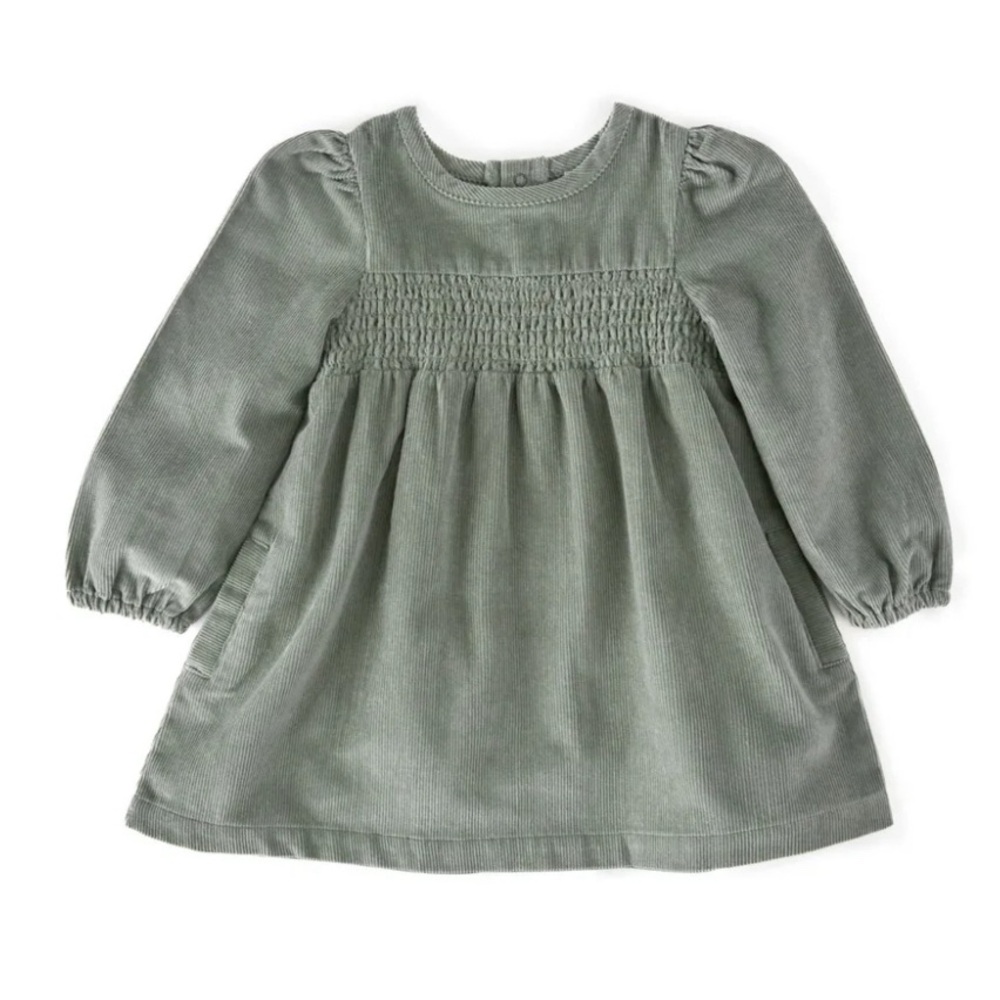 Pehr green courdoroy dress 12-18 mo